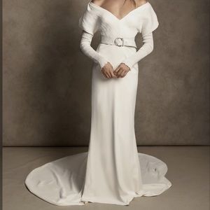 Danielle Frankel puff sleeve Charlotte wedding dress
